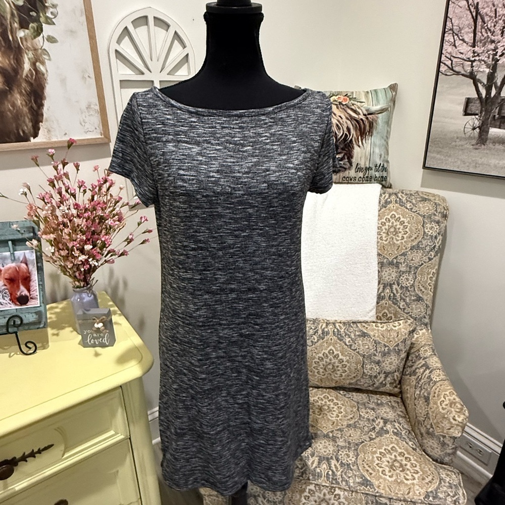 LOFT Black and White Knit Dress
